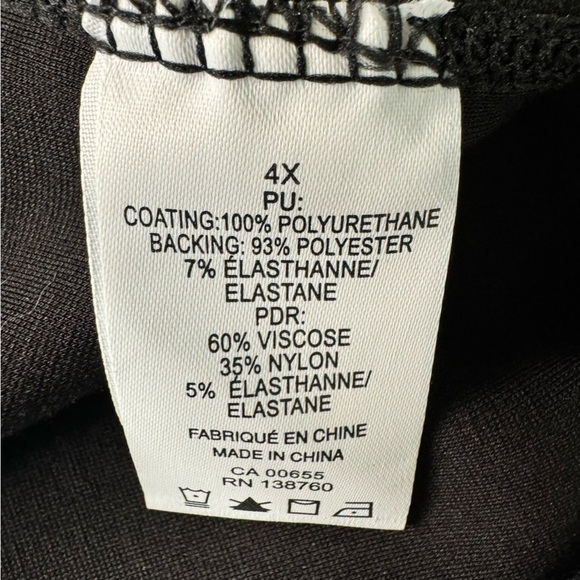 Pennington's In Every Story Black Faux Panel Front Leggings Size 4x - Picture 8 of 9